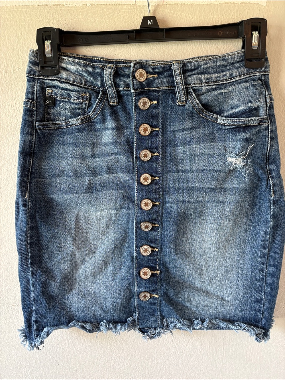 KanCan Button Up Denim Skirt